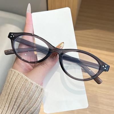 Anti-blue Light Glasses Retro Oval Eyewear Women Men Outdoor Driving Eyeglasses Blue Light Blocking Man Lady Computer Eyeglas
