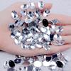 Factory Direct Sale Crystal Clear Rhinestones Flatback Oval Shape Acrylic Sew Beads DIY for Garments Shoes & Decorations