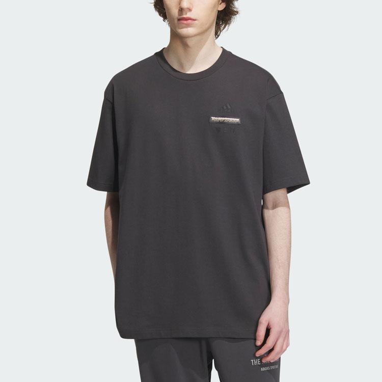 Adidas Transformers Tee Logo Cartoon Print Round Neck Sports Casual Loose Short Sleeve T-Shirt Men Tops Carbon-Black IK3499