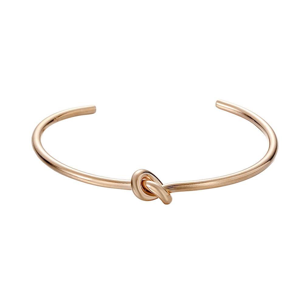 Titanium Steel Minimalist Infinity Knot Bracelets For Men And Women With 18k Gold Plating