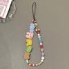 Dopamine Cartoon Animal Phone Lanyard: Colorful Anti-Lost Wrist Strap with Pendant for Women