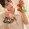 Handmade Lovely Snake Plush Keychain Charm Pendant Craft with Sturdy PP Cotton for Soft and Comfortable Feel Use