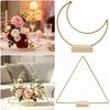 Gold Floral Garland Frame Triangle Moon Shape Desktpop Centerpiece Wreath Frame DIY Floral Project