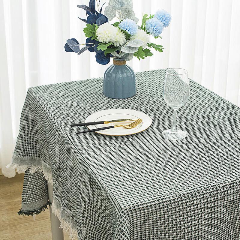 Waffle Weave Cotton Linen Tablecloth