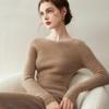 Damen Pullover aus 100% reinem Kaschmir, schmale Passform, Rundhalsausschnitt, Herbst/Winter 2025 Kollektion.