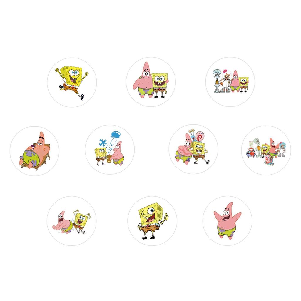 SpongeBob Decorative Sealing Stickers - 500 Stickers/Roll for Student Notebooks