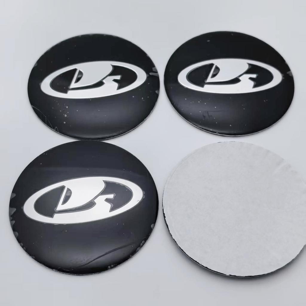 4pcs 56MM 60MM 65MM Lada Emblem Logo Car Stickers Accessories for Car Wheel Center Caps Badge Rim Wheels Hubcaps Cover Replace