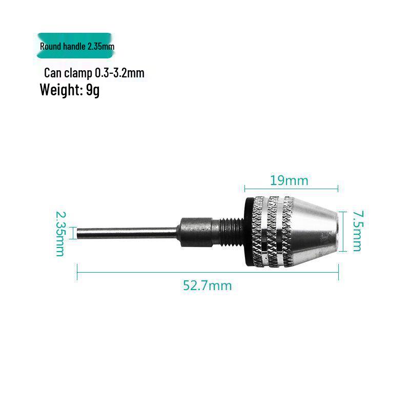 Self-Centering Electric Grinder Chuck with Three-Jaw Twist Drill Bits