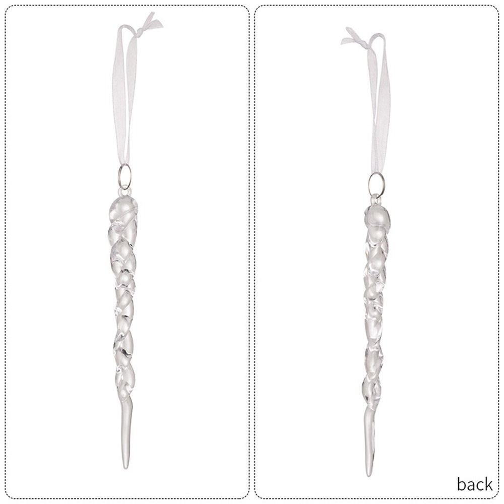 5pcs Acrylic Christmas Snowflake Icicle Pendants Merry Christmas Decoration