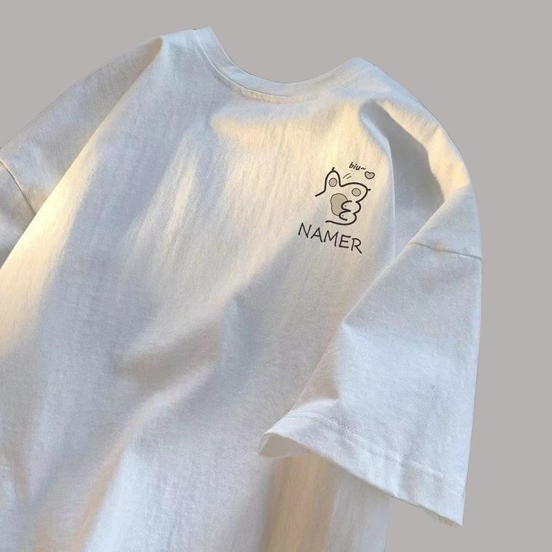 Original Cotton Short Sleeve Women's Casual Summer Loose Simple Trend Tops