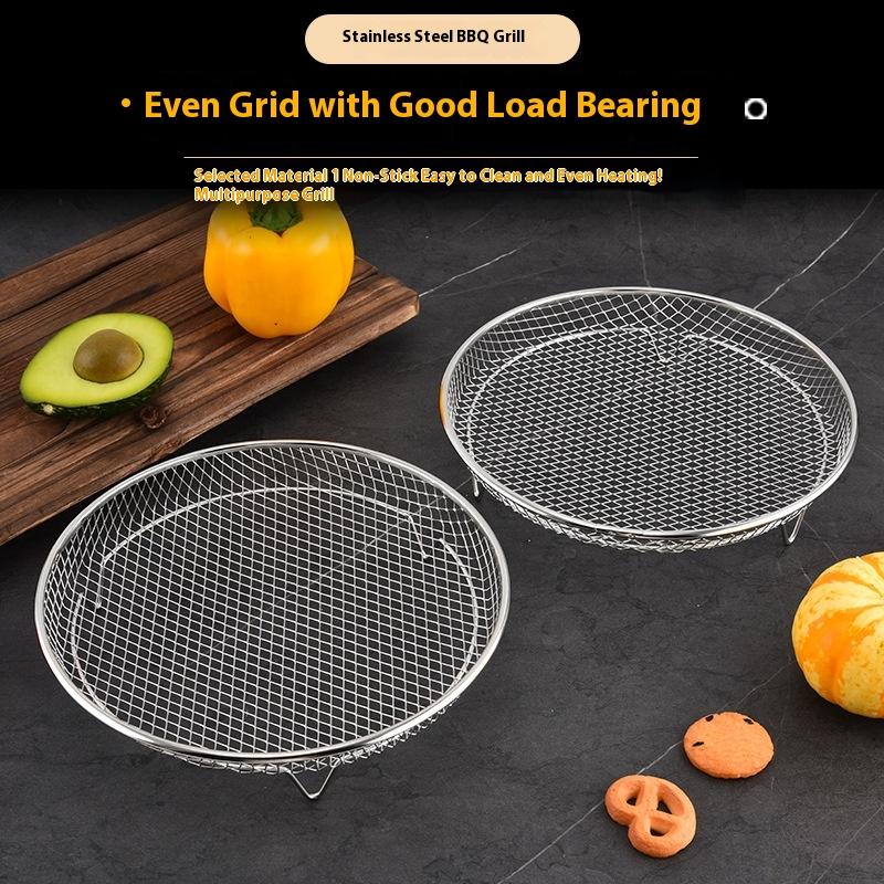 Air Fryer Grille Suitable For Air Fryers Oven Grill Stainless Steel Stackable Grill Kitchen Utensils Cook Multiple Foods