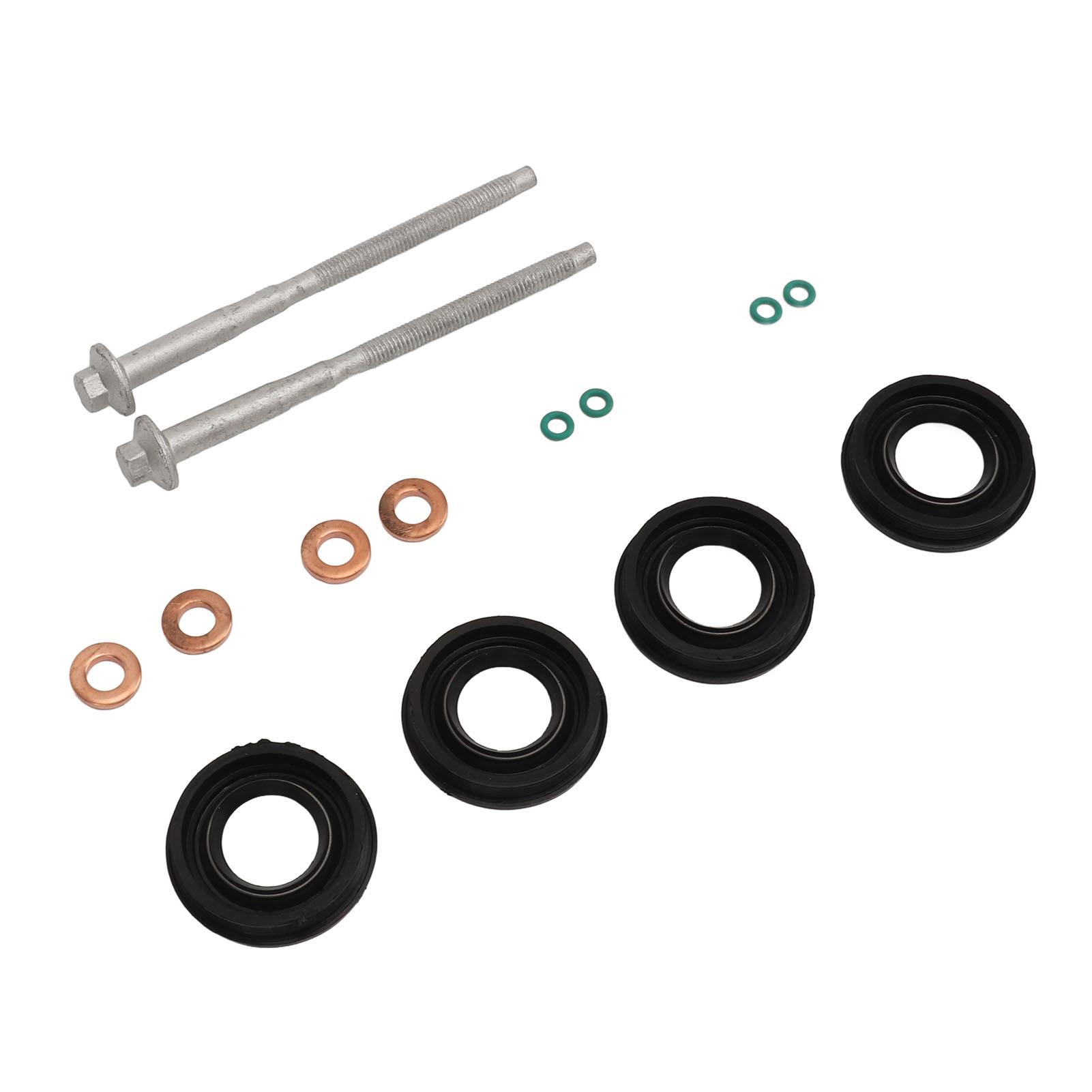 

Комплект уплотнительных шайб, уплотнительных колец, резиновых и металлических уплотнителей дизельной форсунки с болтами-хомутами для