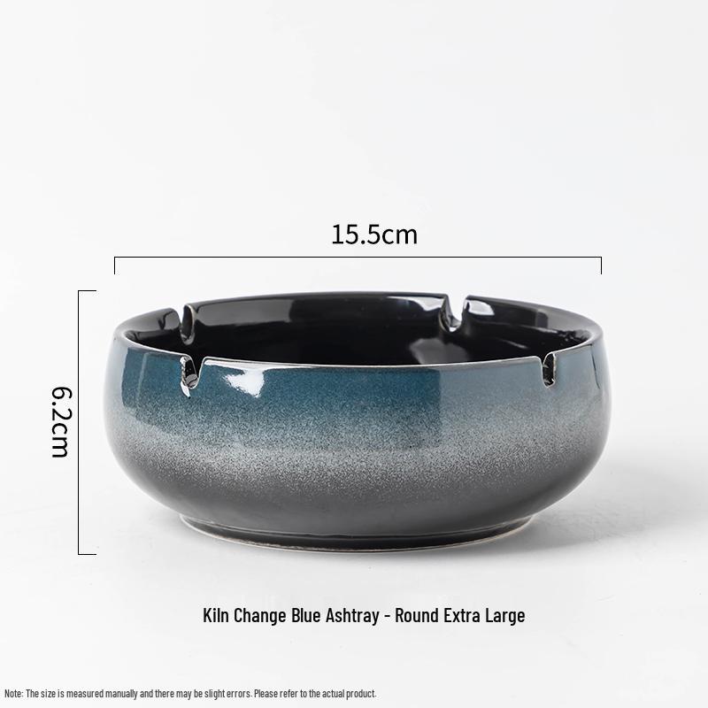 Retro Ceramic Ashtray - Large, Creative Design for Home or Office Anti-Fly Ashtray