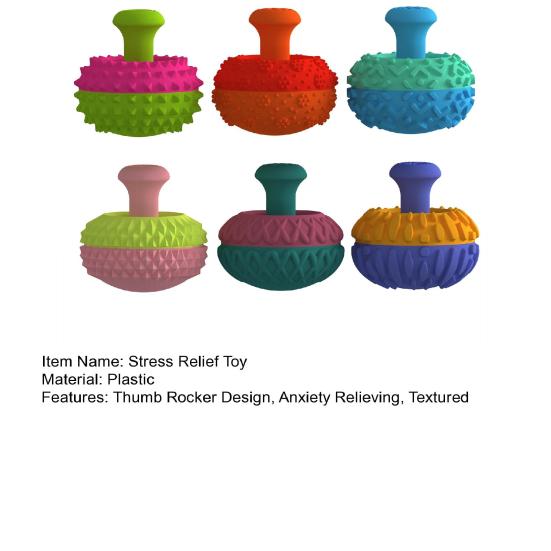 6 Peças/Conjunto Alívio de Estresse Brinquedo Rocker para Polegar Rocker Texturizado Apertar Squeeze Brinquedo Sensorial Auxílio de Concentração Brinquedo Fidget para Aliviar Ansiedade