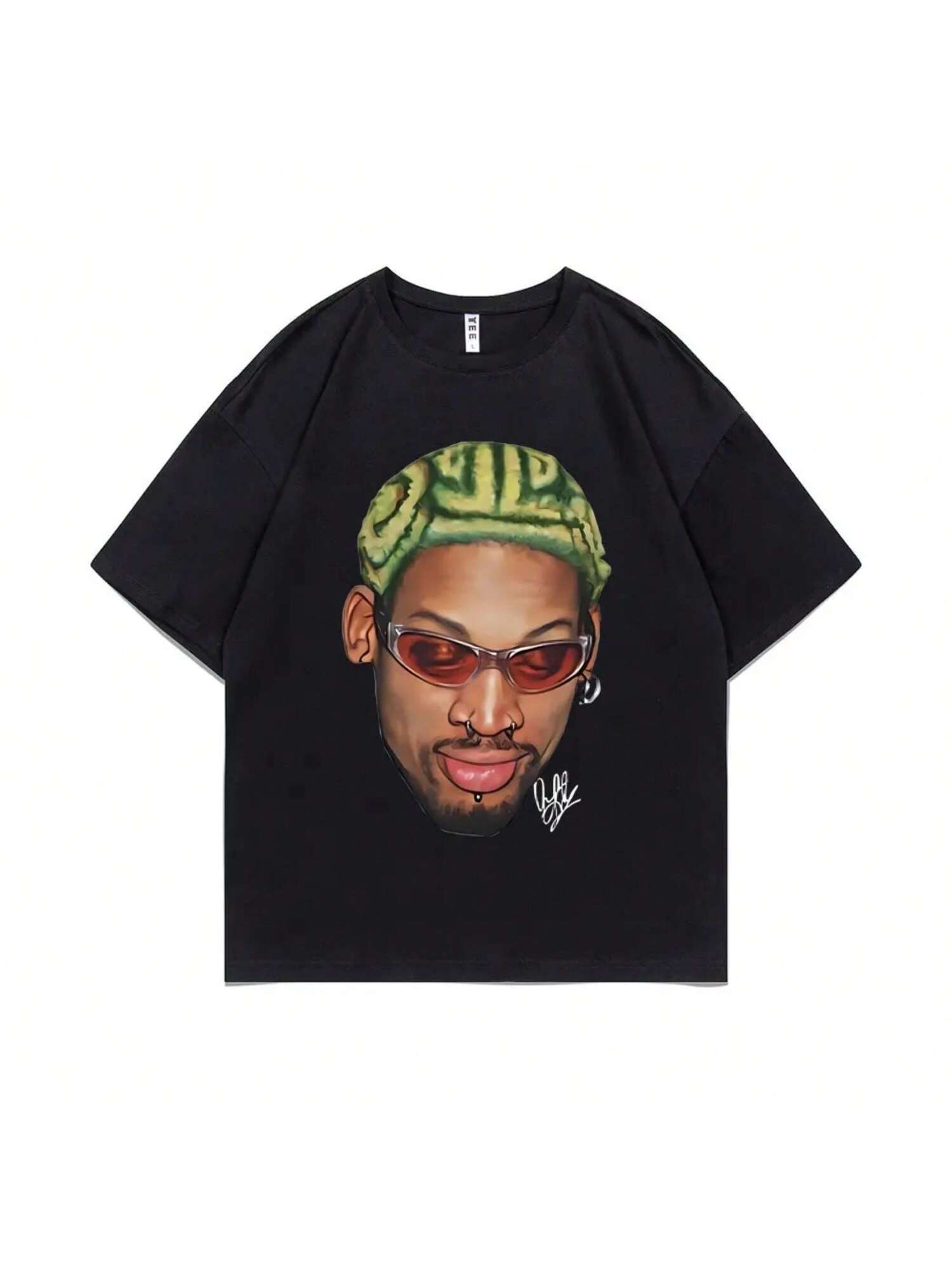 The Worm Big Face Graphic T-Shirt unisex Wo unisex Hip Hop Oversized Basketball Boys T Shirts Unisex Vintage Casual Tees S разноцветный