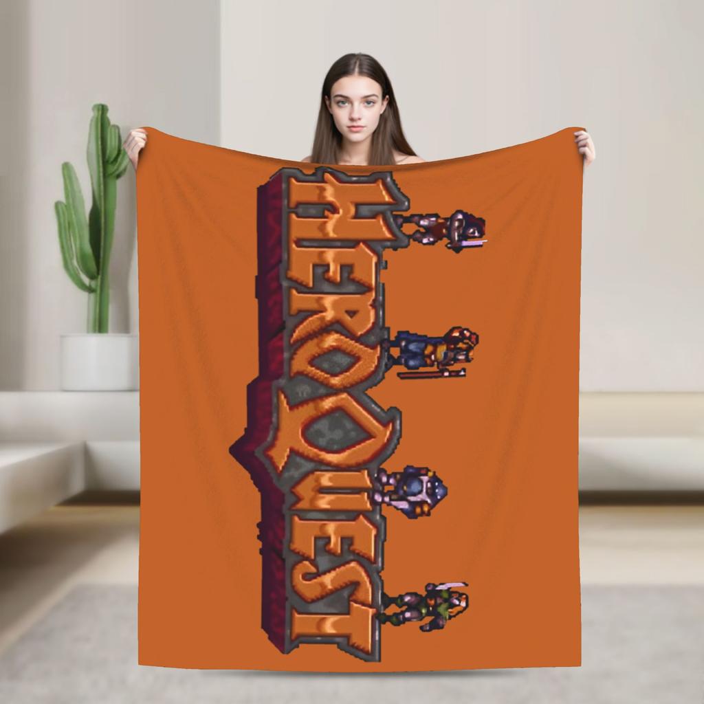 Heroquest Roleplay Game 90s RPG Knitted Blankets Flannel Gaming Warm Throw Blankets for Bedding Throws Quilt Portable
