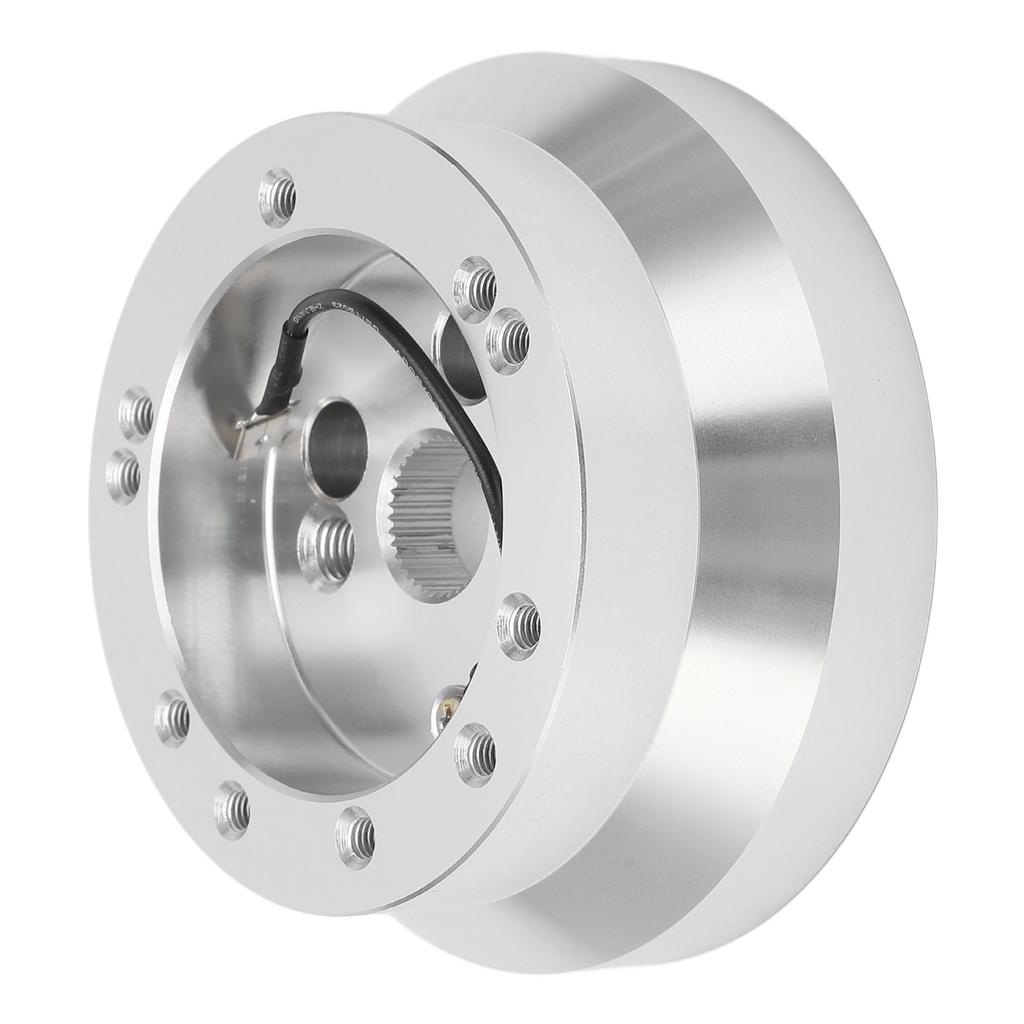 5 6 Hole Steering Wheel Short Hub Adapter Aluminum Replacement for JEEP Wrangler 1976?1995 Silver