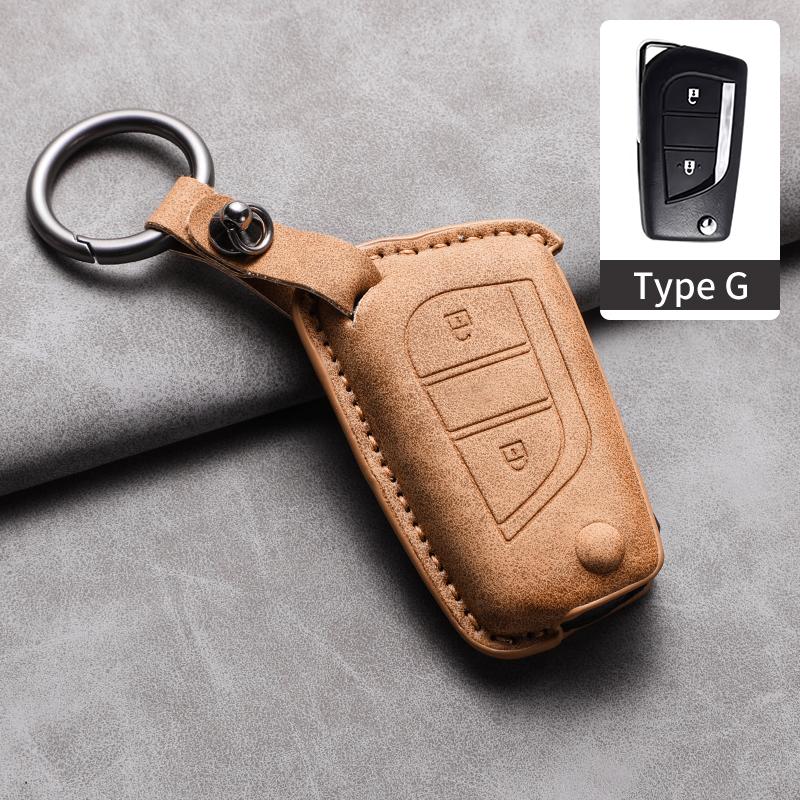 Car Key Case Cover For Toyota Aygo Yaris Highlander Corolla Camry RAV4 Levin Reiz Hilux Car Keychain Protector Shell Accessories