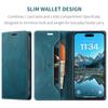 For iPhone 16 Plus Vintage Leather Flip Wallet Case with RFID Blocking Card Slot, Matte Retro Folio Cover for Women Men (4 Colors)