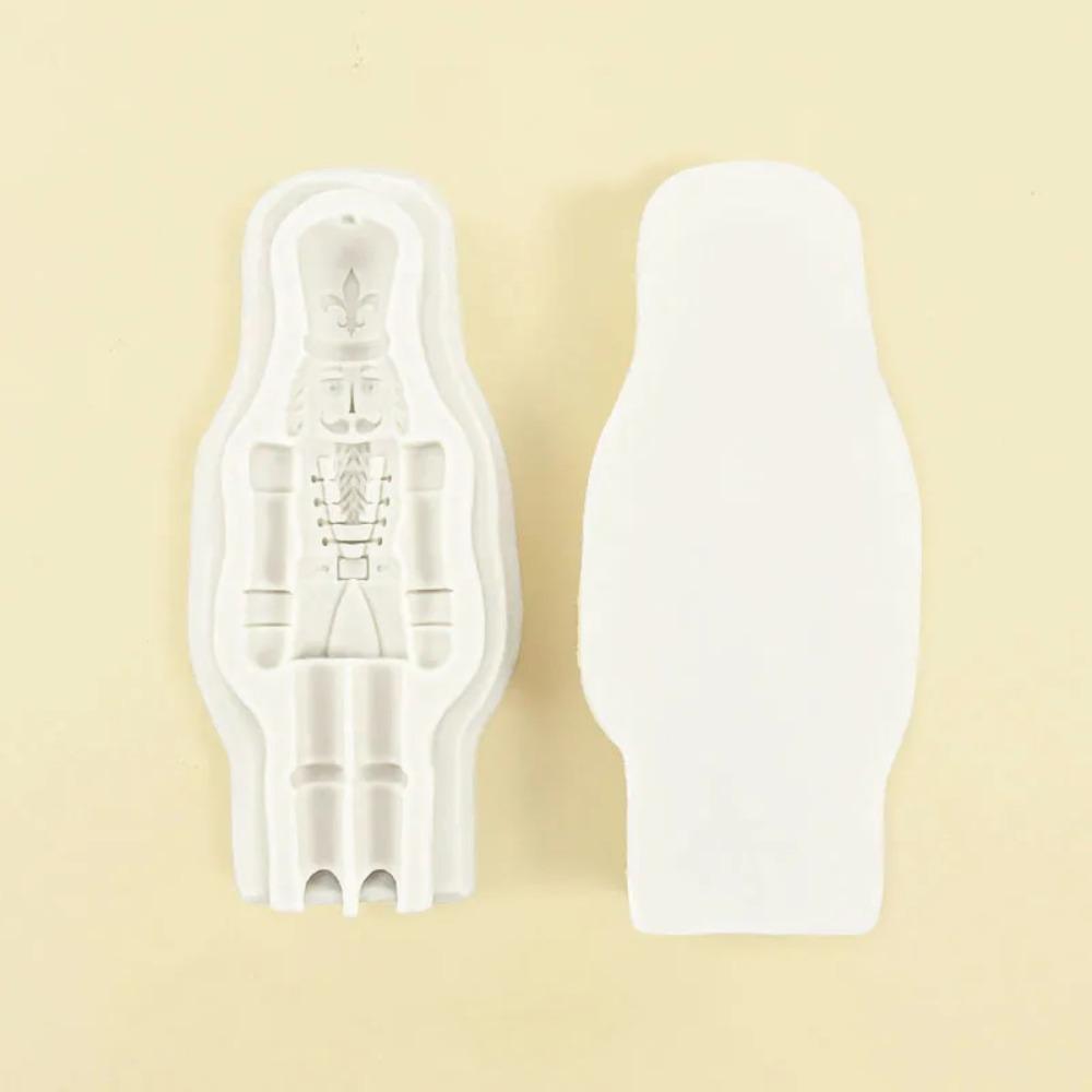 Three-dimensional Nutcracker Soldier Chocolate Mould Clear Details Fondant Cake Mold  Xmas