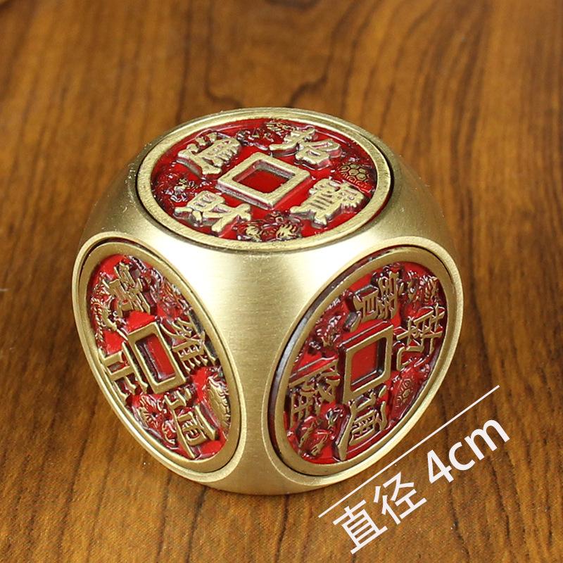 Латунные монеты Красного Императора Вращающийся орнамент Багуа для офиса Богатство и Счастье