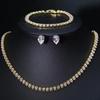 3Pcs/set Elegant Cubic Zirconia Jewelry Set Zirconia Wedding Accessories Set  Bride