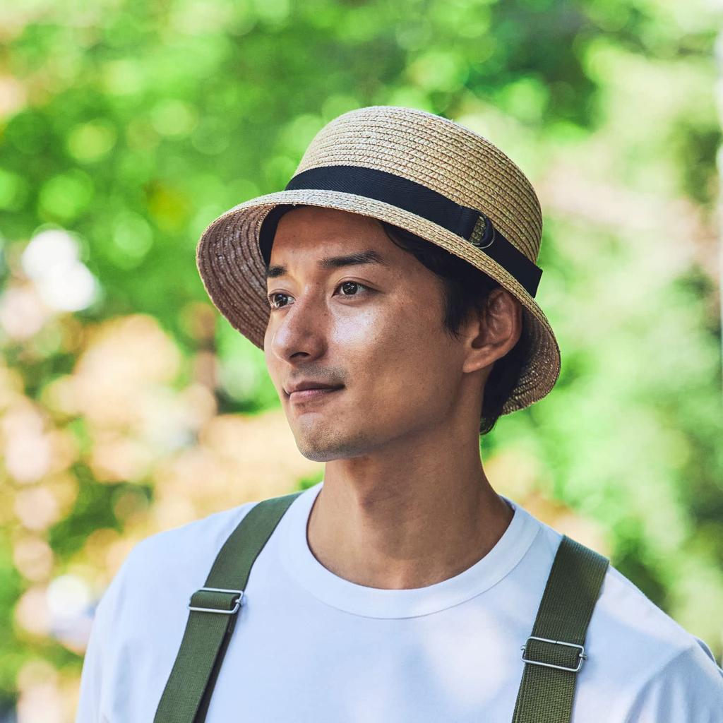 Hat Manon Straw Crochet Taisho Straw (Tanaka Shop) Hat, Hat, UK-H112 (Beige, 55-57cm)