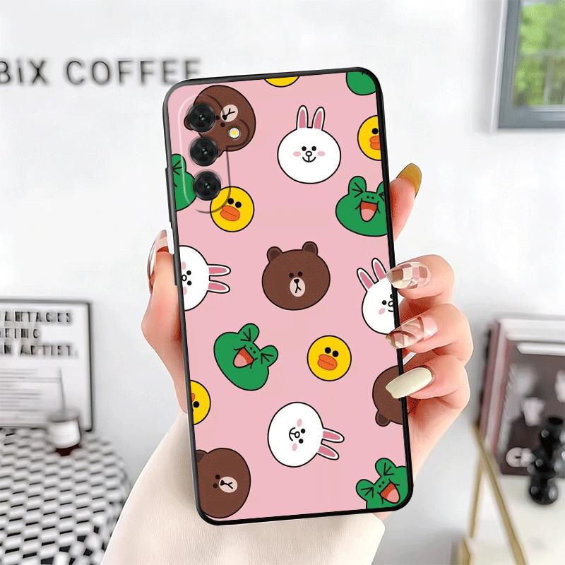 Cartoon Bear B-Browns C-Conys Soft Phone Case for Samsung A17 A37 A57 A16 A26 A36 A56 A15 A25 A35 A55 A14 A24 A34 A54 A13 A23 A3