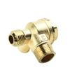 3 Port Check Valve Zinc Alloy Male Thread Connector Tool For Air Compressor