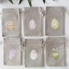 6PCS Drawstring Design Gift Bags Cartoon Pattern Cloth Pouch for Wedding Party Favor Candy Gift Packaging Bag Storage Decoration