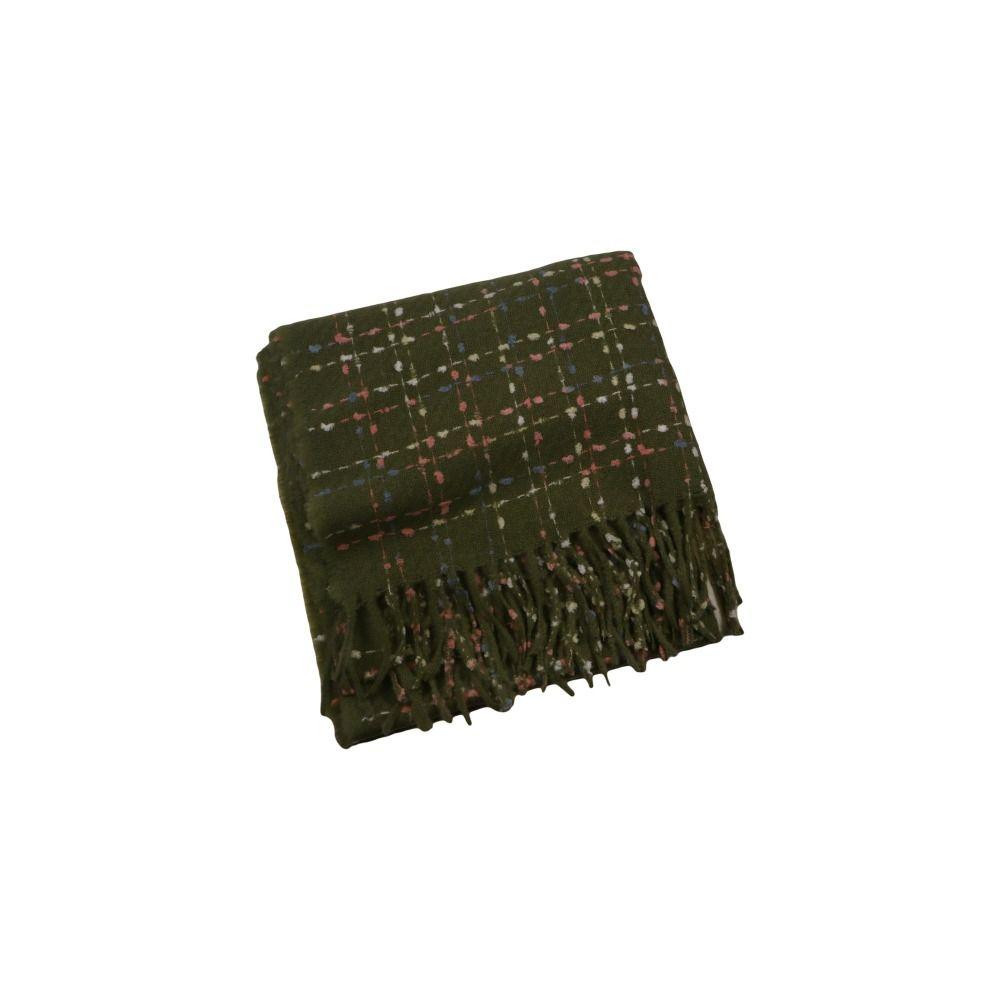 Korean Style Wool Tassel Scarf Windproof Women Plaid Shawl Fashion Winter Cashmere Scarf  Female