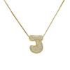 Luxury Zircon 26 English Letter Pendant Necklace for Women Gold Plated Stainless Steel Chain Fat Alphabet Hip Hop Necklace