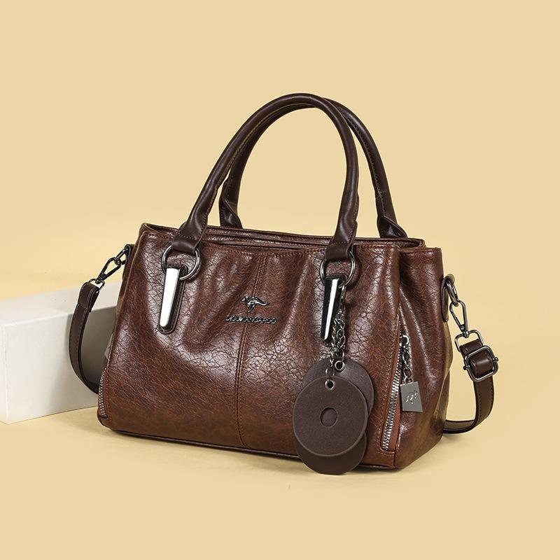 Commuter Handbag - Large Capacity Cowhide-patterned Crossbody Bag