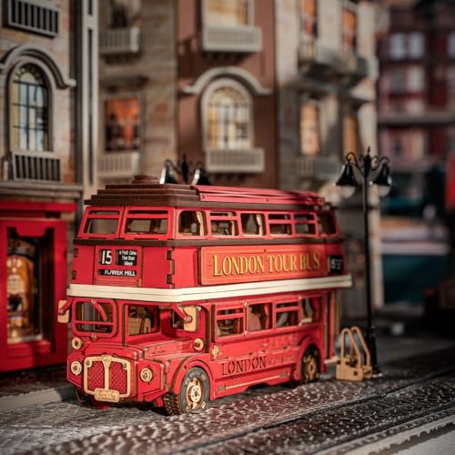 Tsukurundesu® 3D Wooden Puzzle Ornament Series (London Bus) with Japanese Instructions