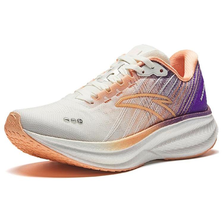 New Anta Cushioning, Slip Resistant, And Abrasion Resistant Low Top Casual Running Shoes Women's White Purple 122435562-5