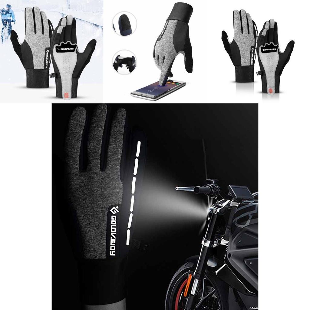 Comfortable Men Winter Warm Windproof Waterproof Anti-slip Thermal Touch Screen Gloves For Outdoor Use