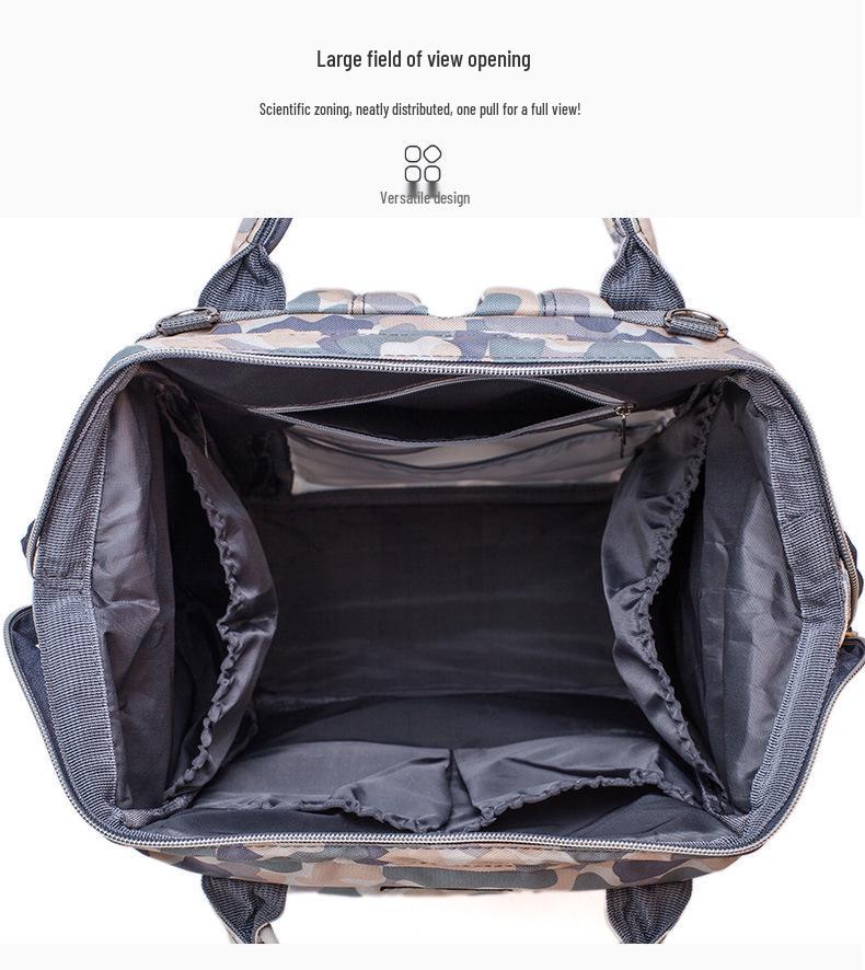 LEQUEEN Multifunctional Fashion Backpack for Moms - Large Capacity Mother and Baby Bag