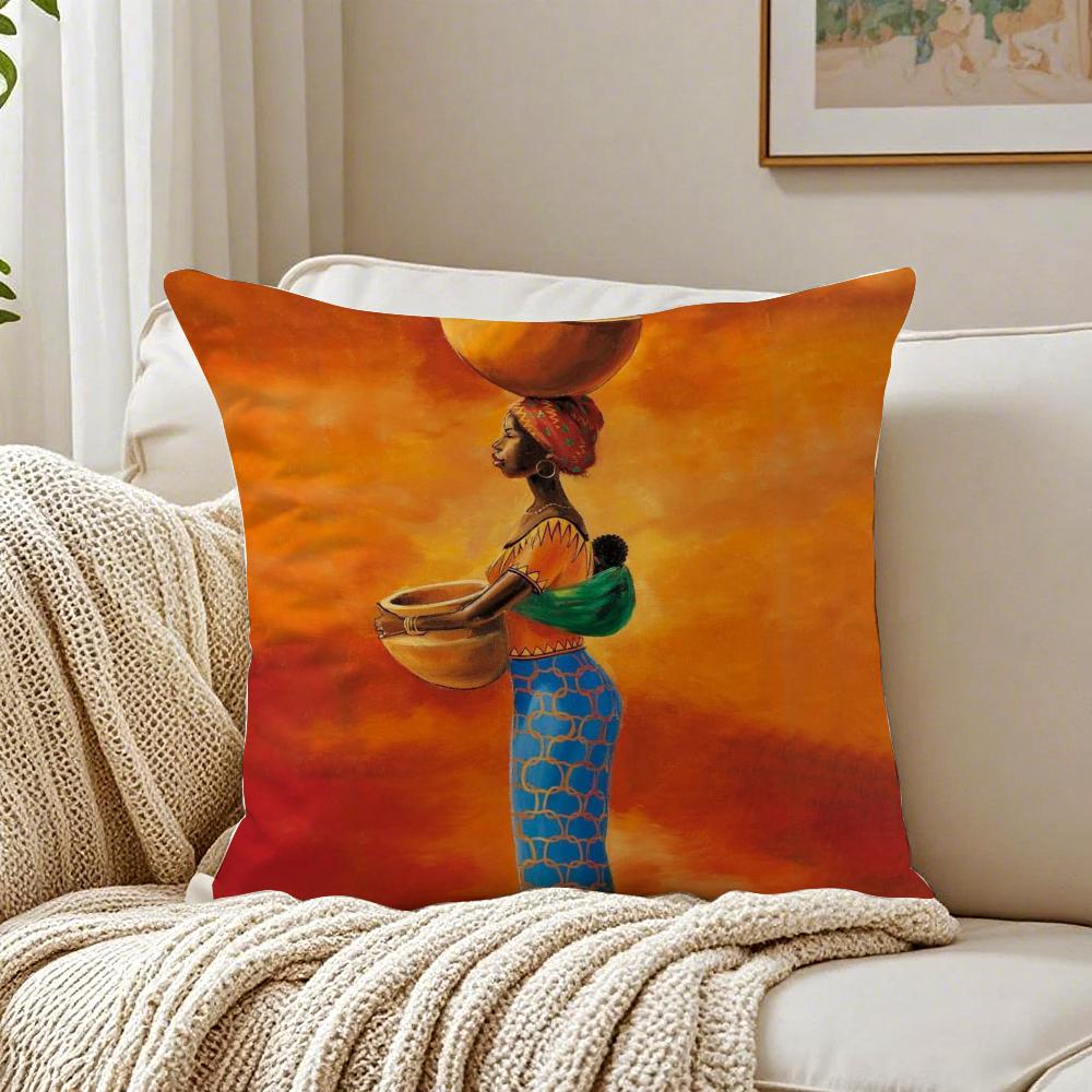 Abstract Painting African Living Cushion Cover Pillowcase Antidustmite Living Room Sofa Decor Cushion Room