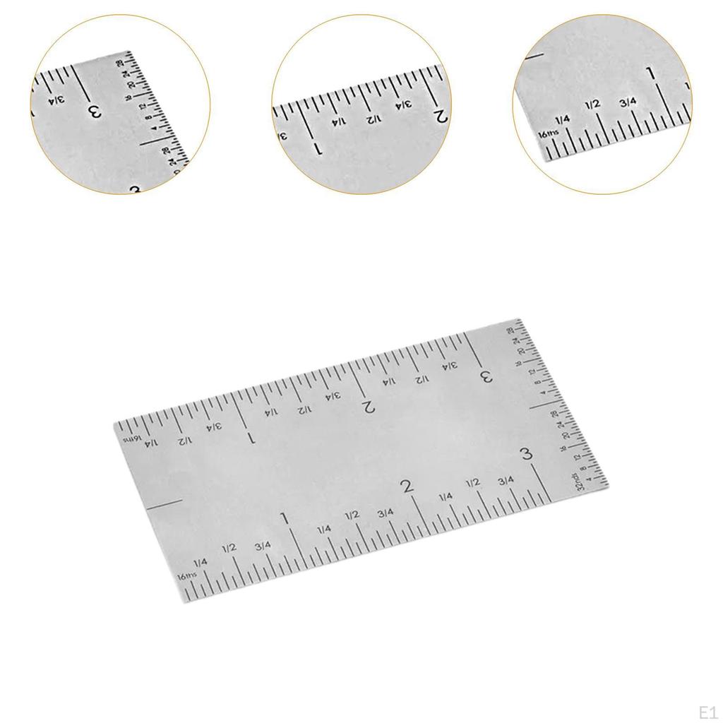 Square Edge Ruler, Pocket Rule,Multifunctional Measuring Tool,Woodworker Ruler for Carpenter,Corner