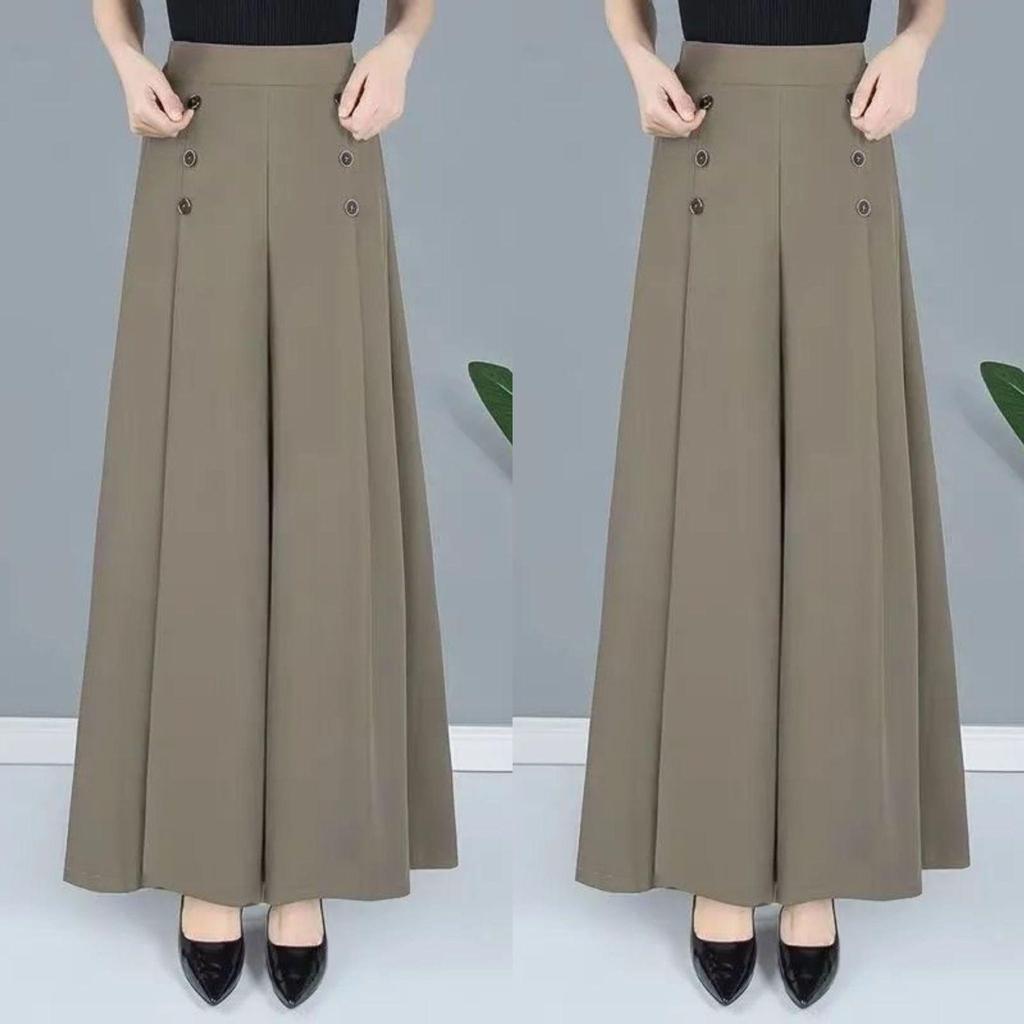 BOGO Summer Drapey Skirt Pants - New Chinese Style, Lightweight, Large & Plus Size Women's Casual Slimming Trousers