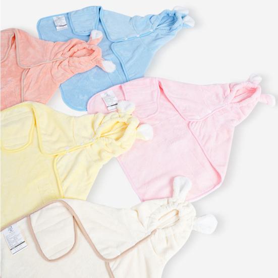 Pet Bath Wrap Super Absorbent Dog Towel with Bunny Ears Fast Drying Hooded Pet Robe for Dogs Cats Bath After Shower Grooming