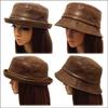 Happy Hat Soft Leather Pork Pie Hat, 60cm/57cm, Camel, Hat-1056-02-57