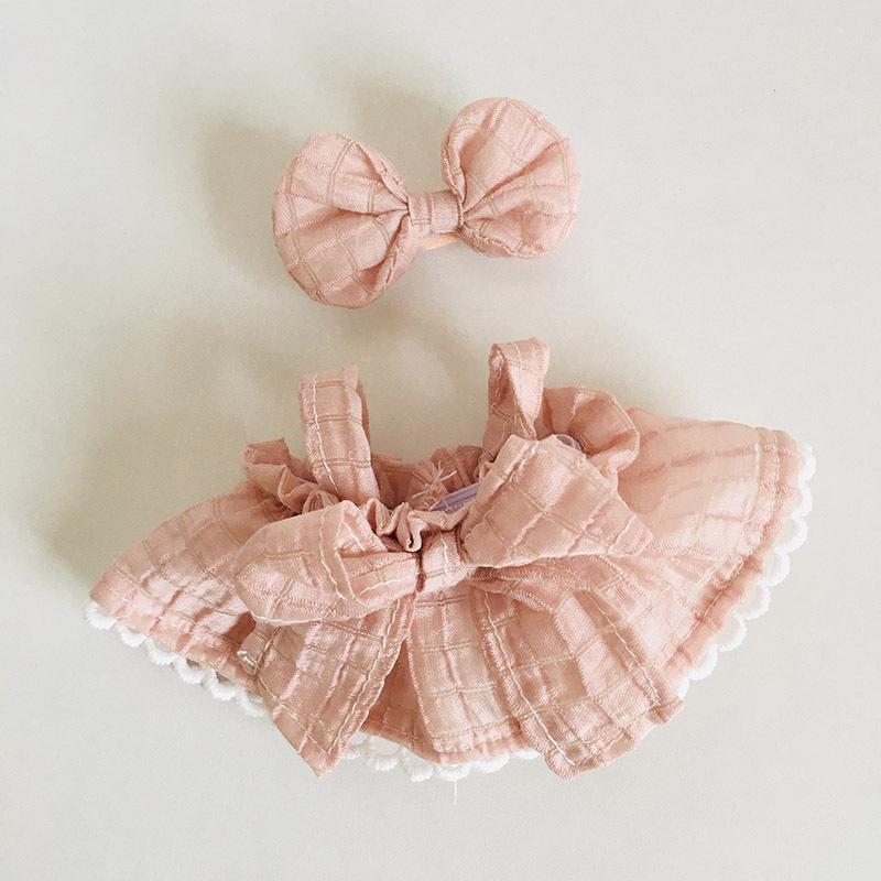 בגדי בובת קטיפה ויניל חמודה 17 ס"מ קופסה עיוורת - תליון LaBuBu שמלת אביזרים