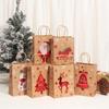 Christmas Brown Paper Bags Widely Used Large Capacity Portable Gift Bags With Handles