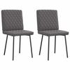 VidaXL Chaises à manger lot de 2 gris similicuir, chaise, chaise de salon, chaise d'appoint, chaise de cuisine, siège à 4101115