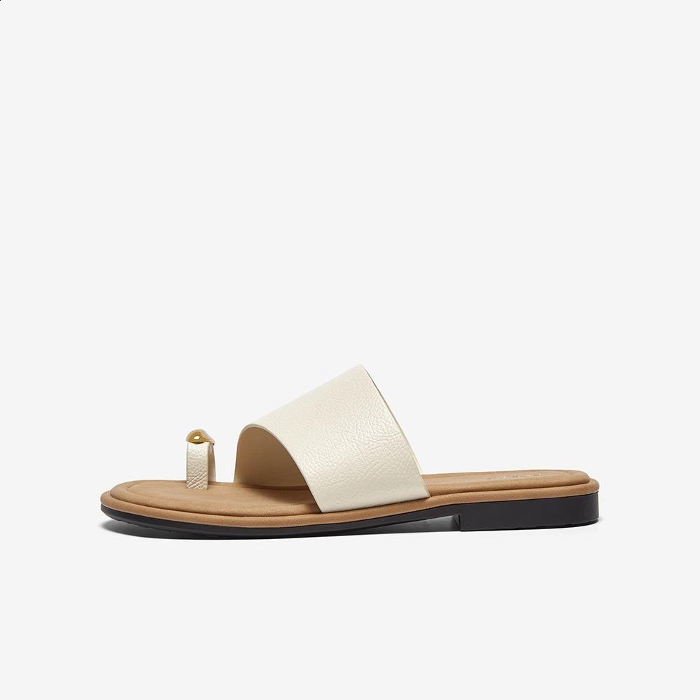 Fashion Shoes Women Slippers Flat Slides Pantofle Low Rubber Flip Flops Soft 2025 Summer Hawaiian Hoof Heels Rome Casual Fabric