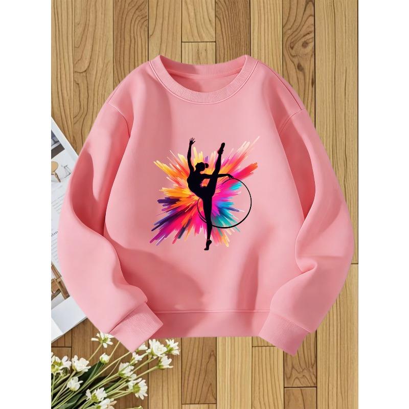 European Size unisex Round Neck Sweatshirt with Fashionable Print, a Versatile Top