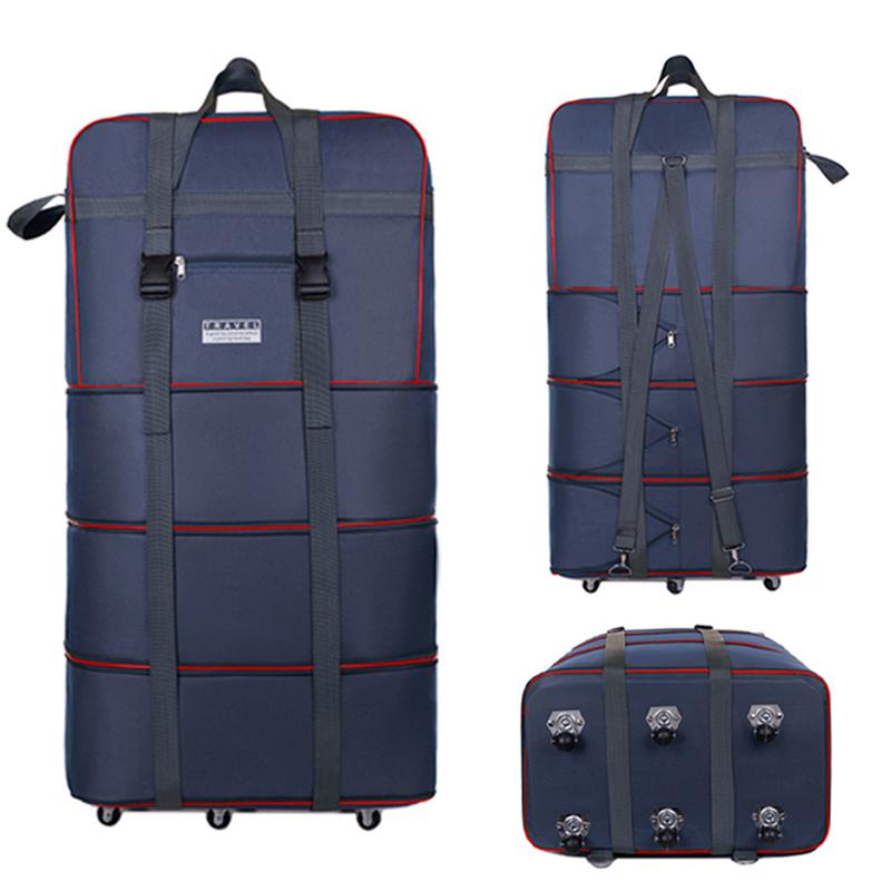 Bolsa de Viaje Plegable Maleta Rueda Universal Caja de Almacenamiento Viajar al Extranjero Envío Aéreo Bolsa de Equipaje Retráctil de Gran Capacidad