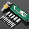 Ratcheting Screwdriver Bit 14 Tip 360 Degree Rotating Head Carbon Steel Construction Comfortable Grip For Prolonged Use