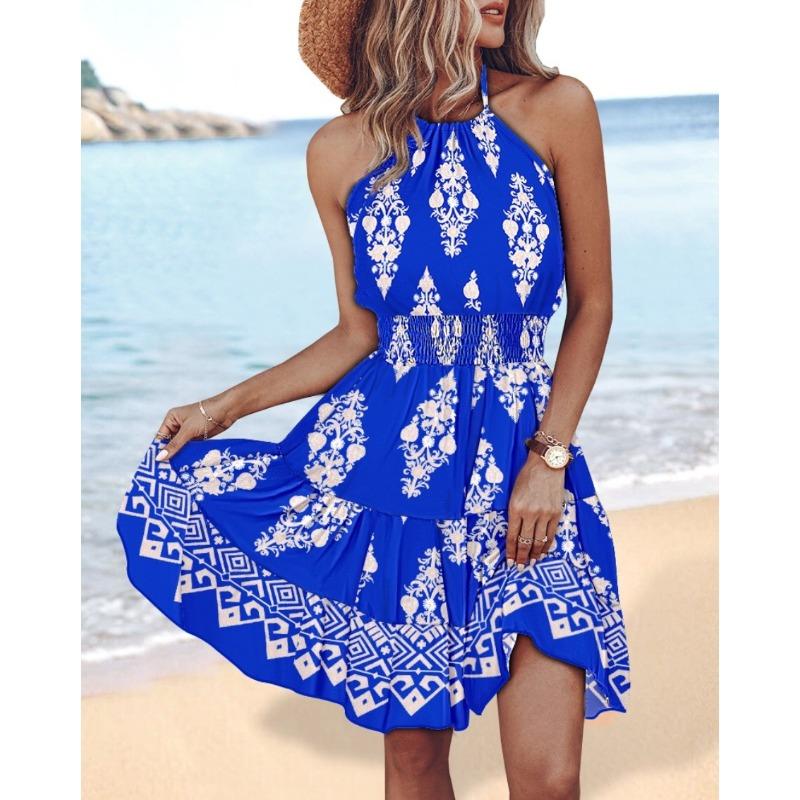 

Wish summer fashion sexy off the shoulder neck women s dress women XXL темно-синього кольору
